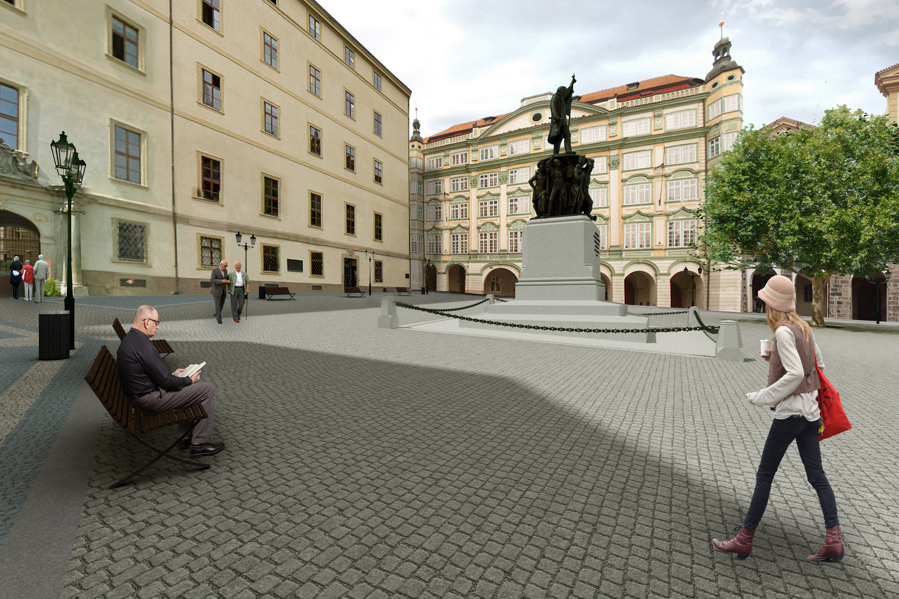 Navrhované nové umístění pomník maršálka Radeckého